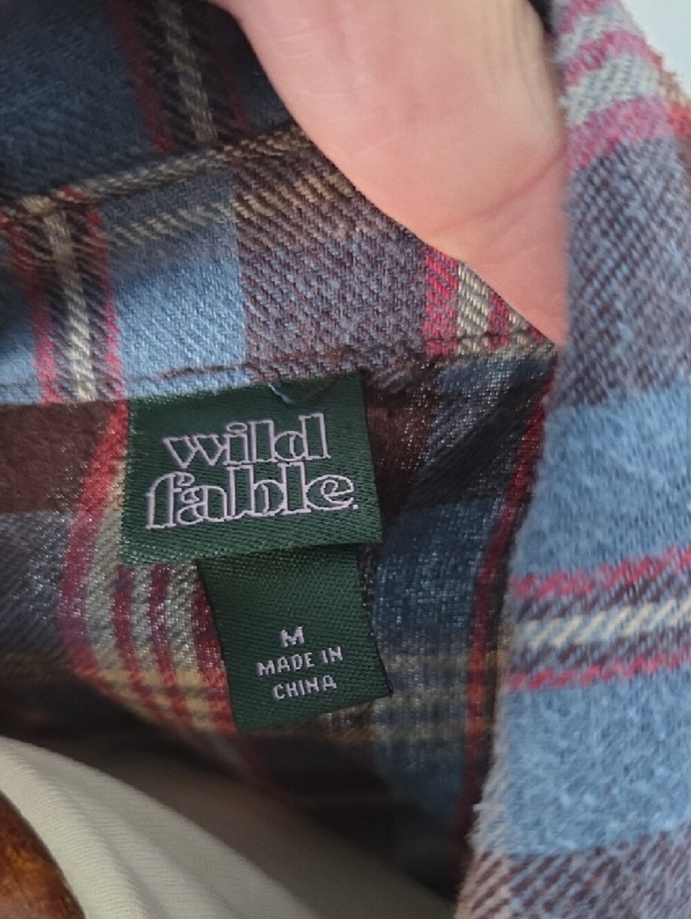 wild fable Blue and Rust Plaid Button-Up Shirt Medium - Picture 2 of 5
